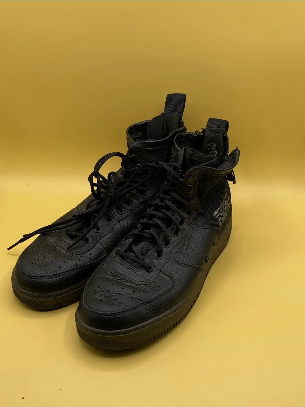 Nike Black High-Top Tactical Sneakers with Lace-Up Front